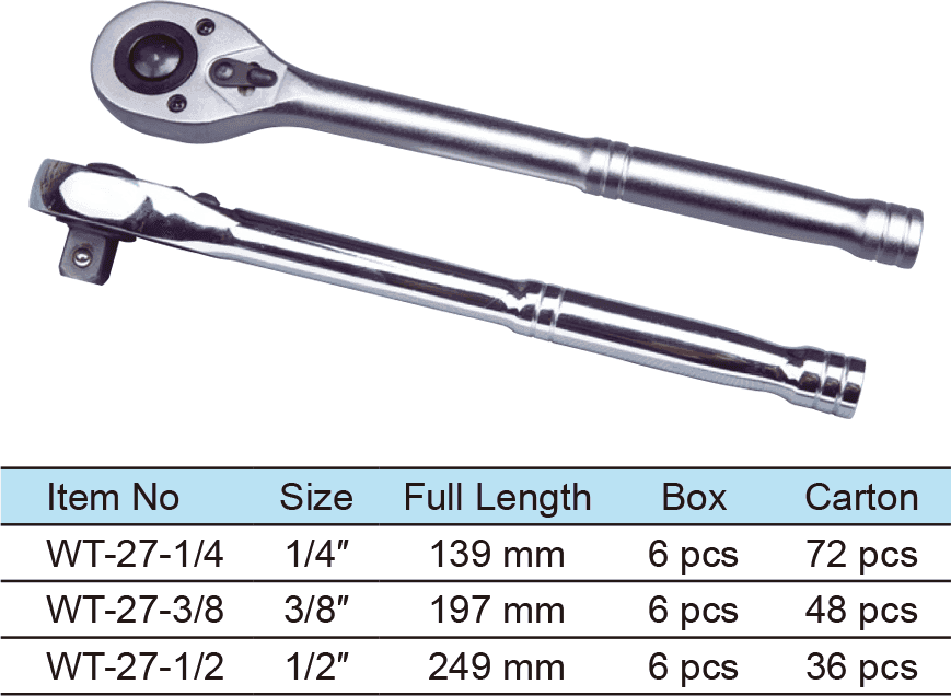 Pear Head Ratchet Wrench With Quick Release, Round Handle, 45 Teeth (圖1)