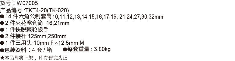 20件12.5mm系列公制套筒組套(圖1)