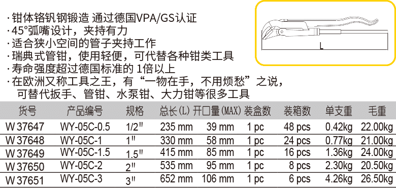 鷹嘴鉗（45度）(圖1)